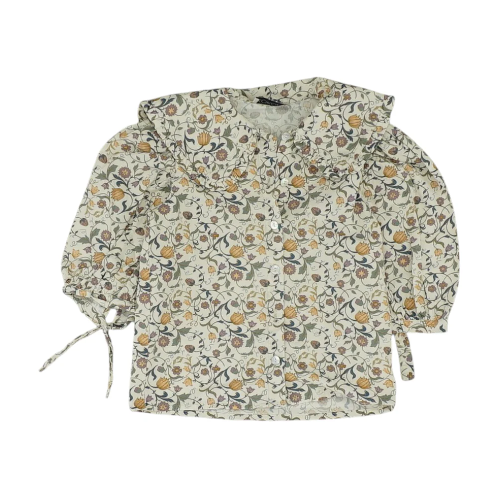 Beige Floral Blouse