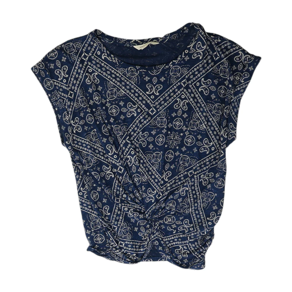 Navy Print Blouse