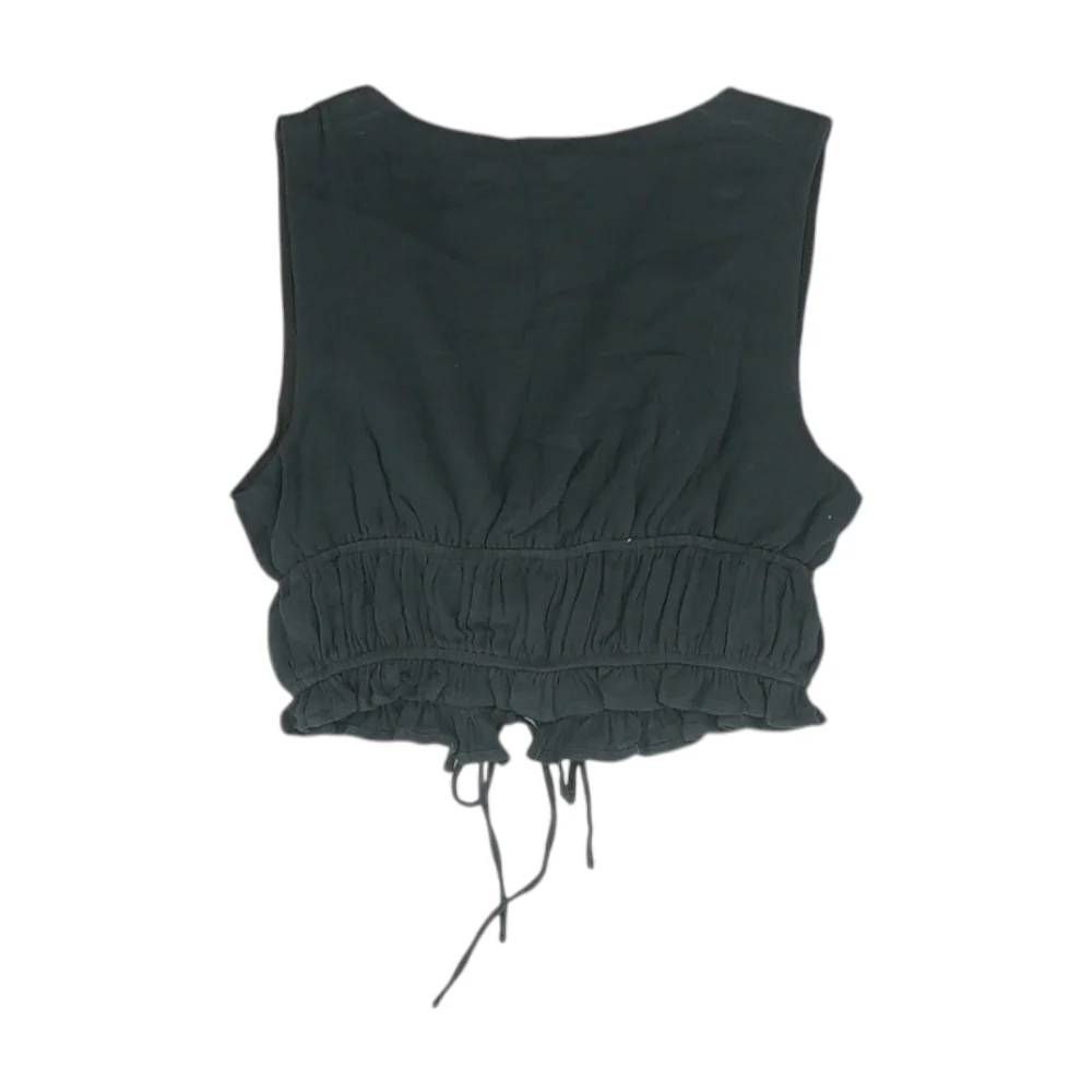 Black Cropped Blouse - Image 2