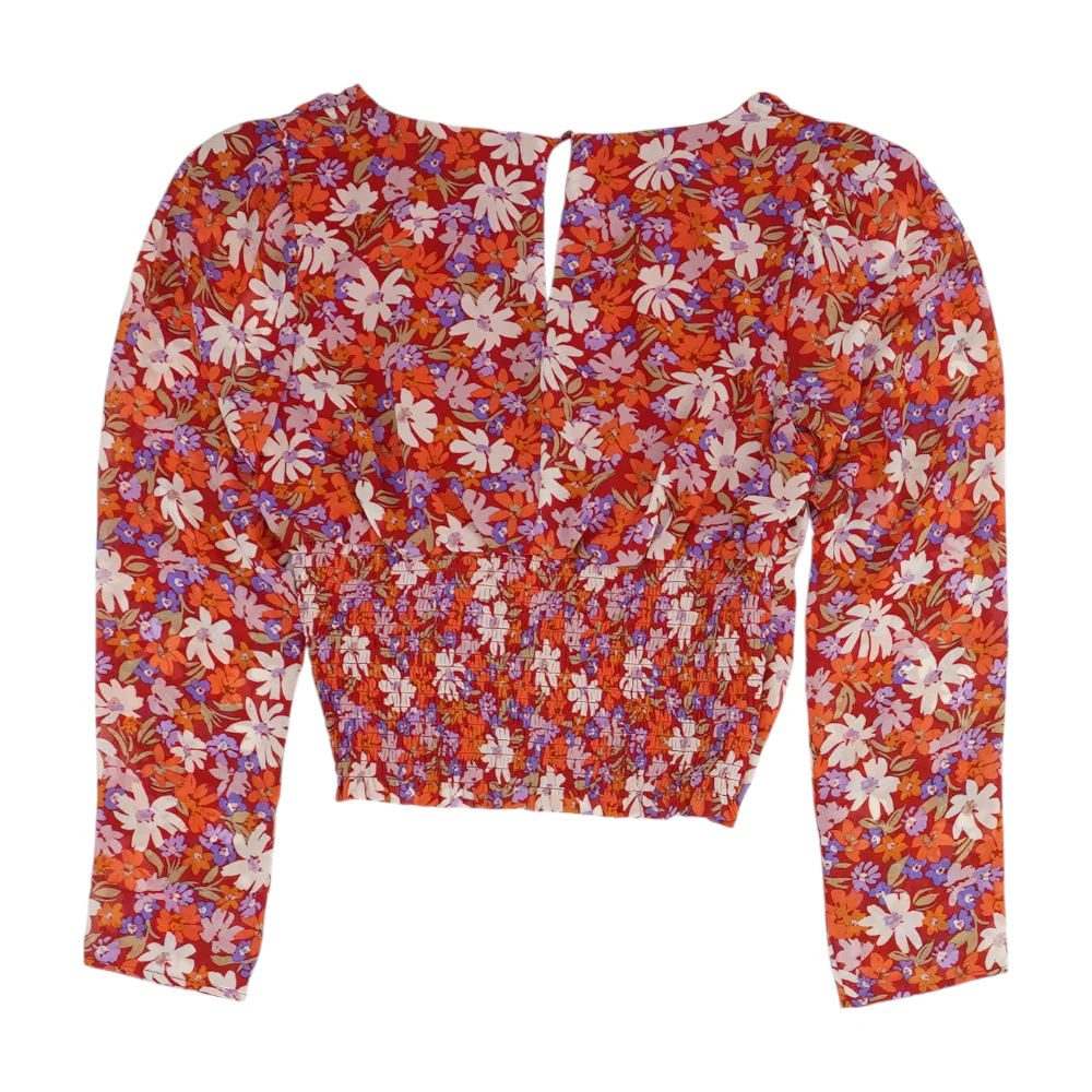 Red Floral Blouse - Image 2
