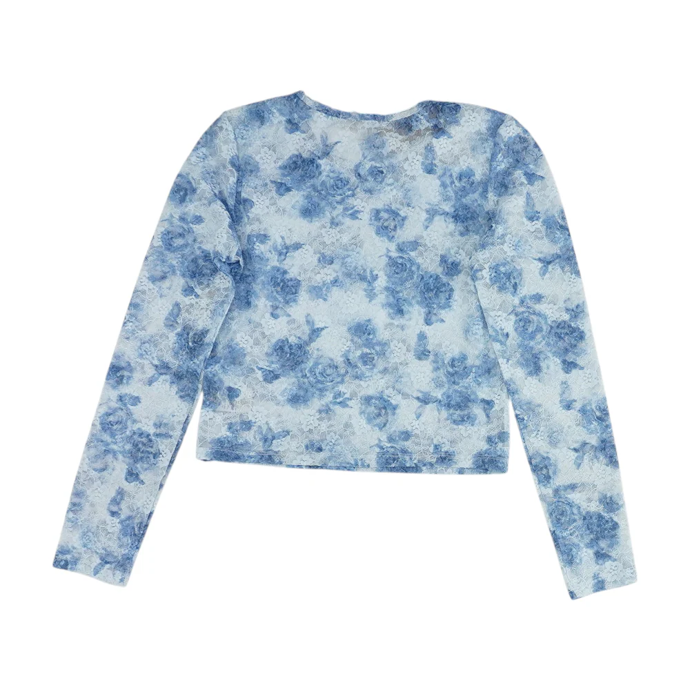 Blue Floral Blouse - Image 2