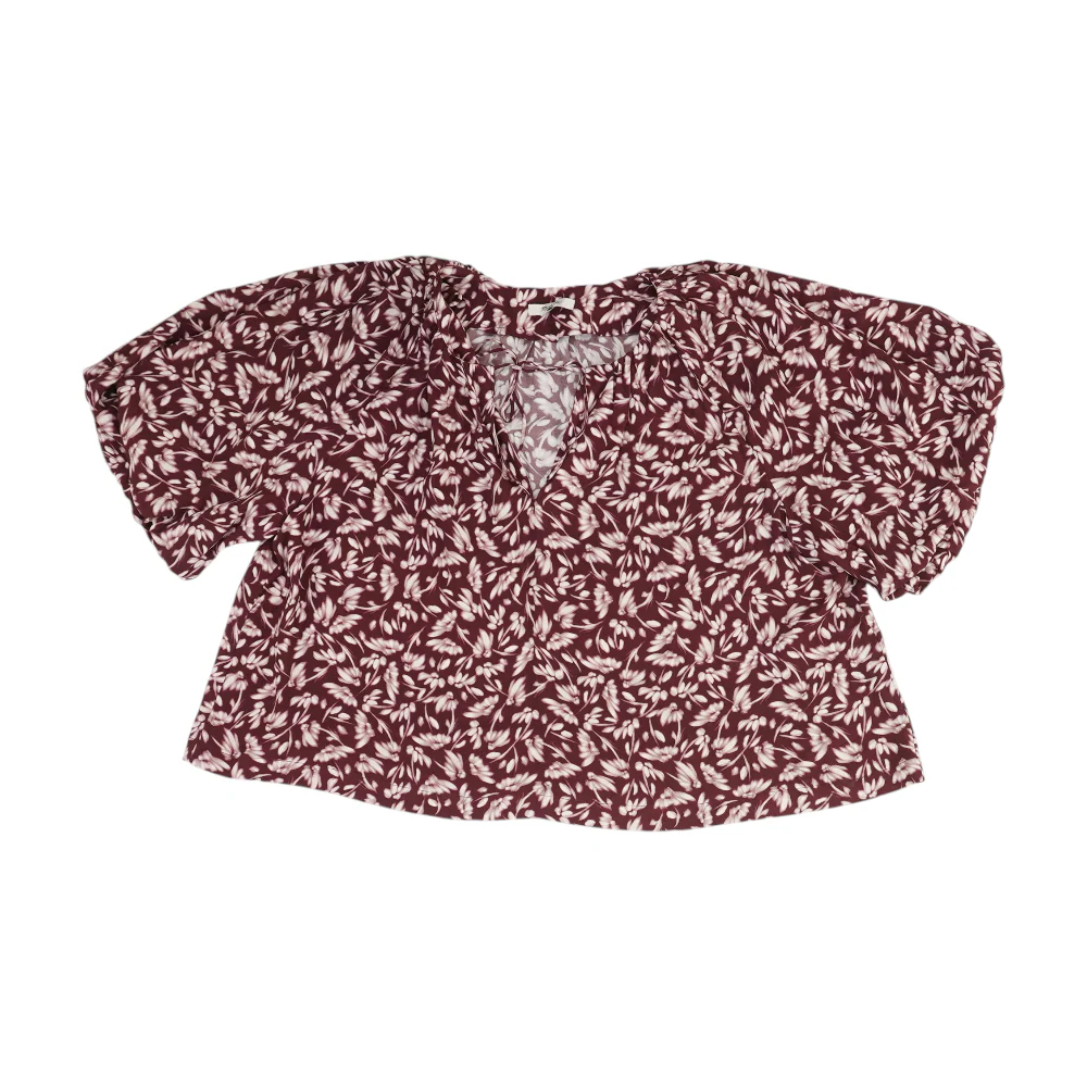 Maroon Floral Blouse