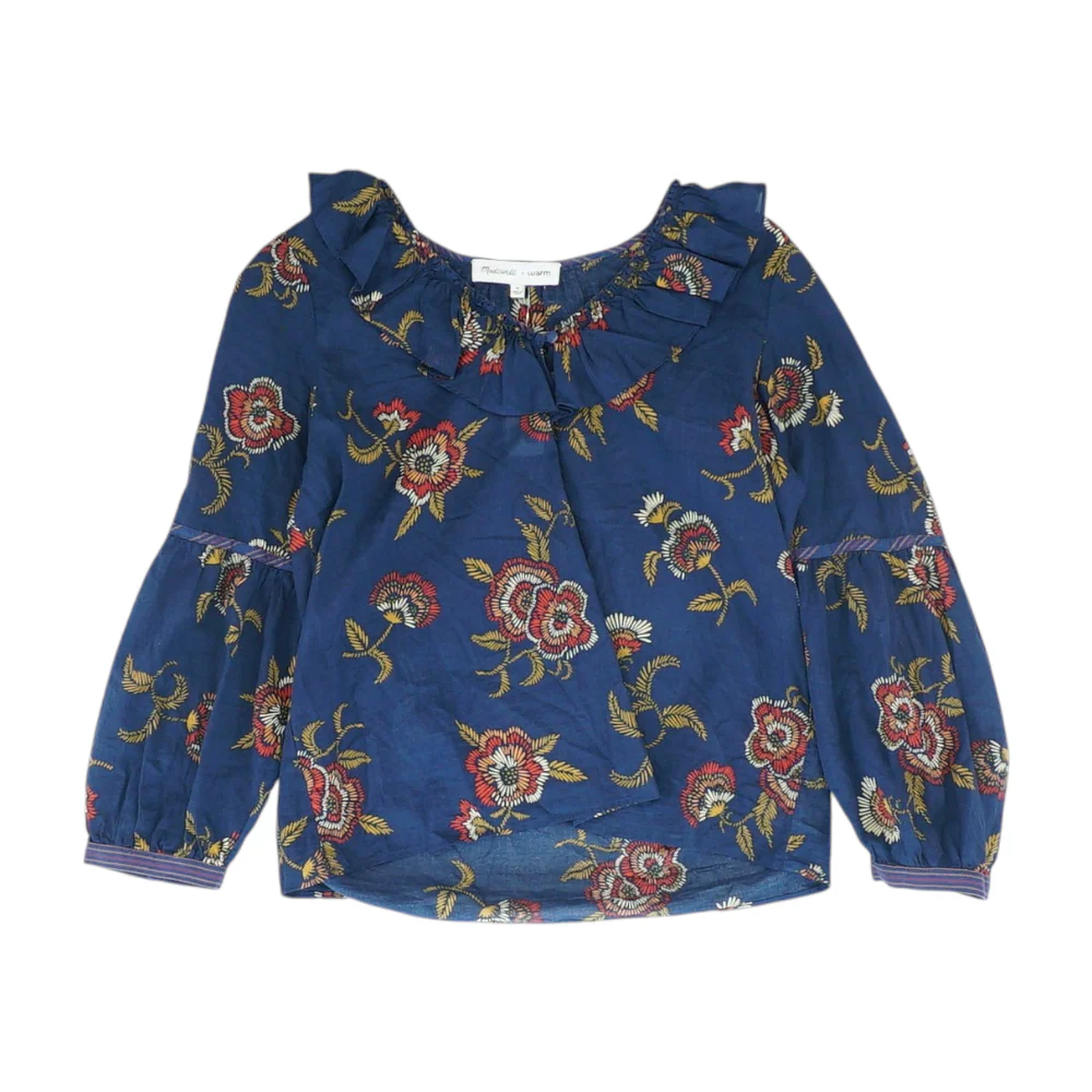 Navy Floral Blouse