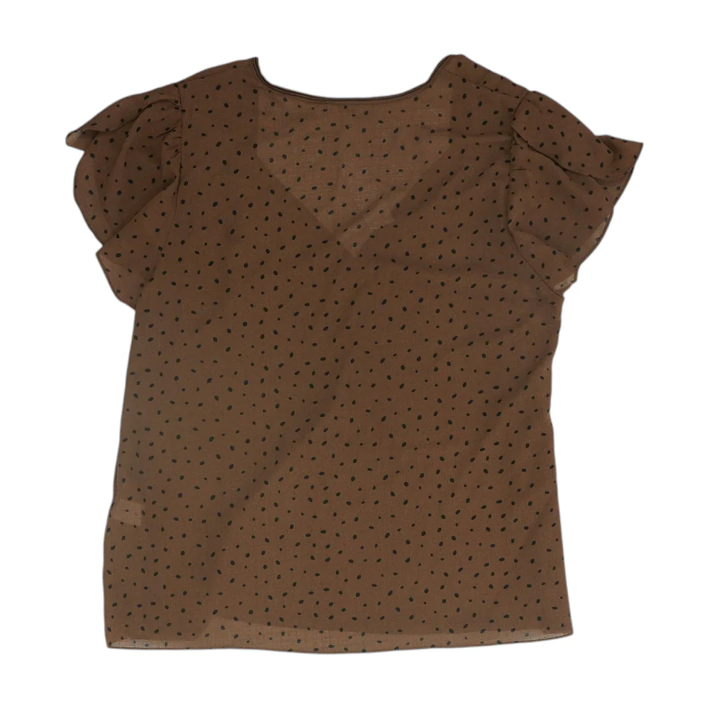 Brown Polka Dot Blouse - Image 2