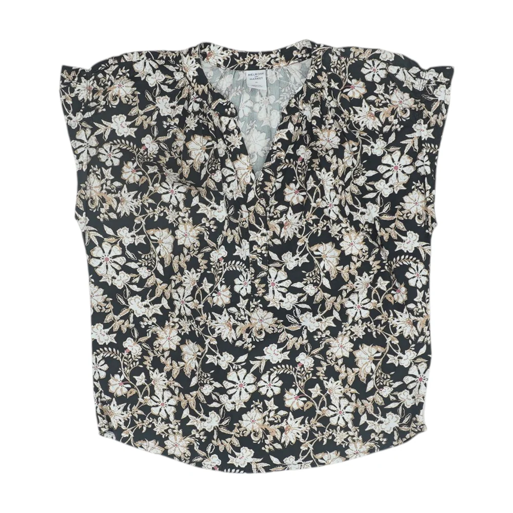 Black Floral Blouse