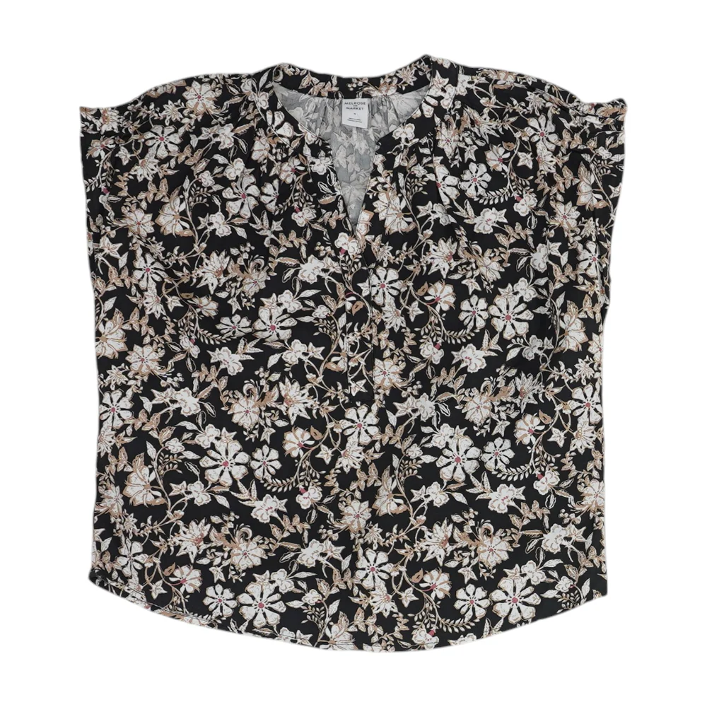 Black Floral Blouse