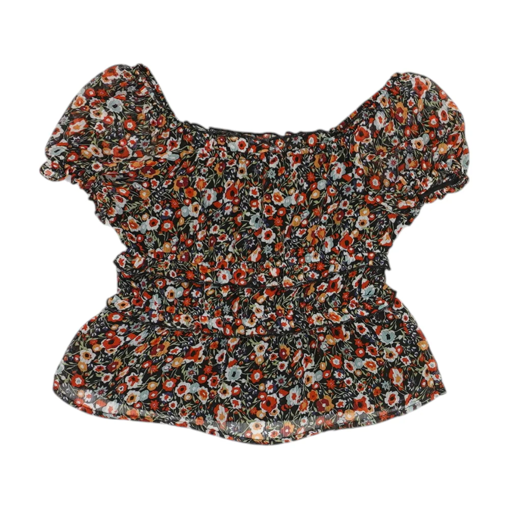 Black Floral Blouse