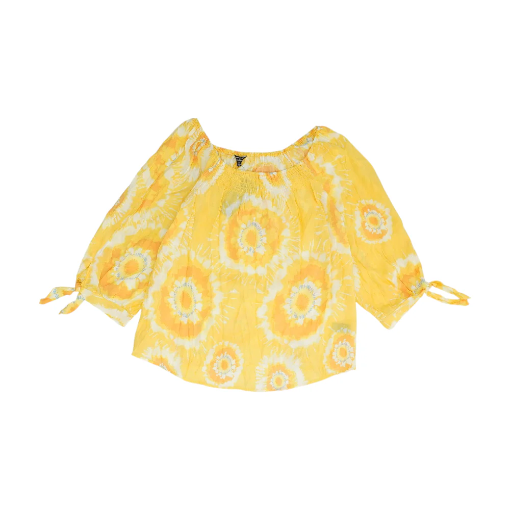 Yellow Plus Tie-Dye Blouse