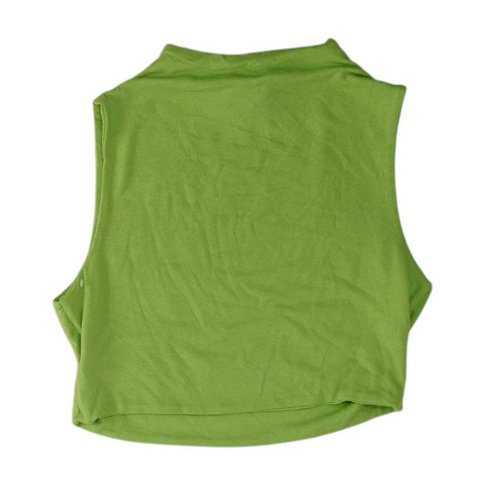 Green Cropped Blouse - Image 2
