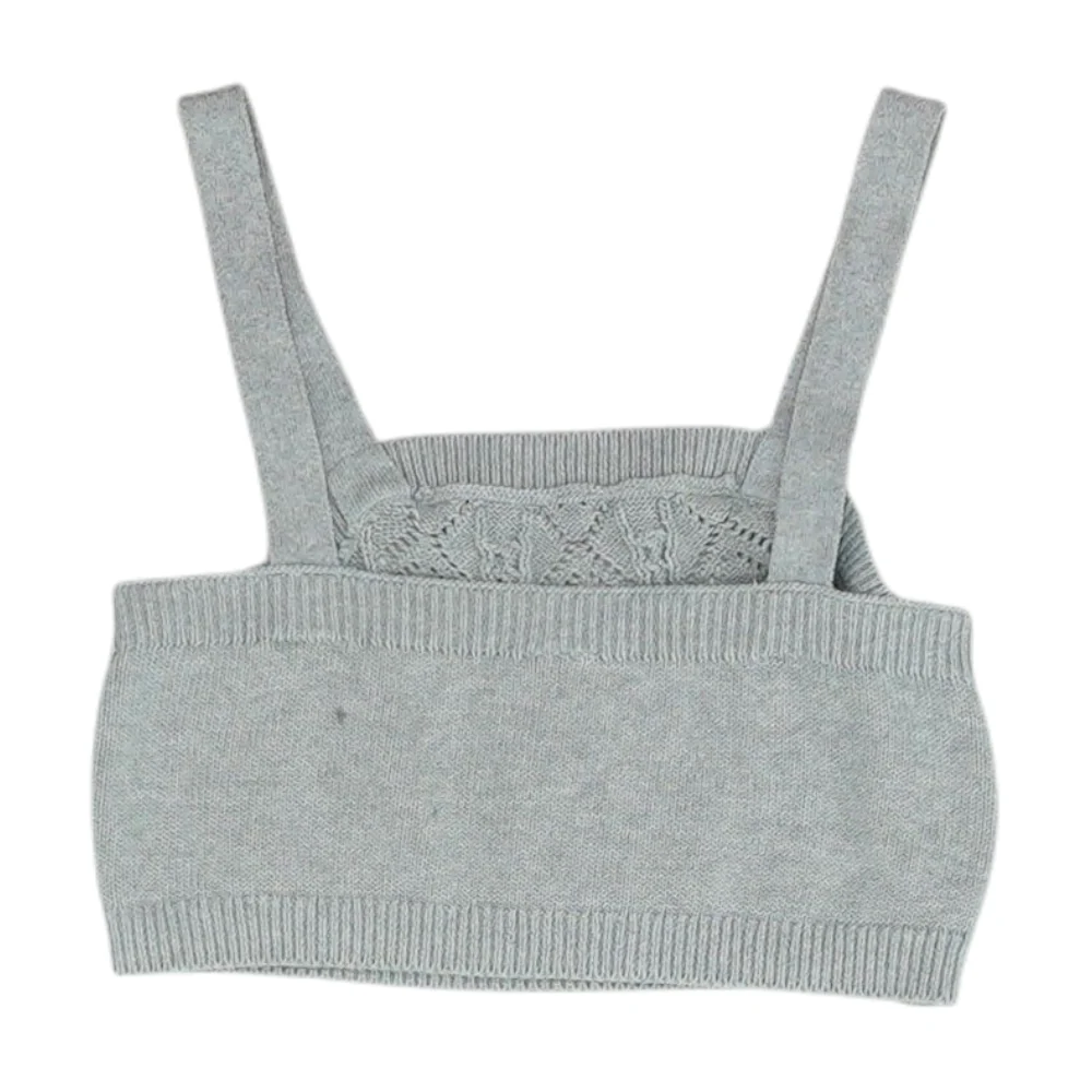 Gray Cropped Blouse - Image 2