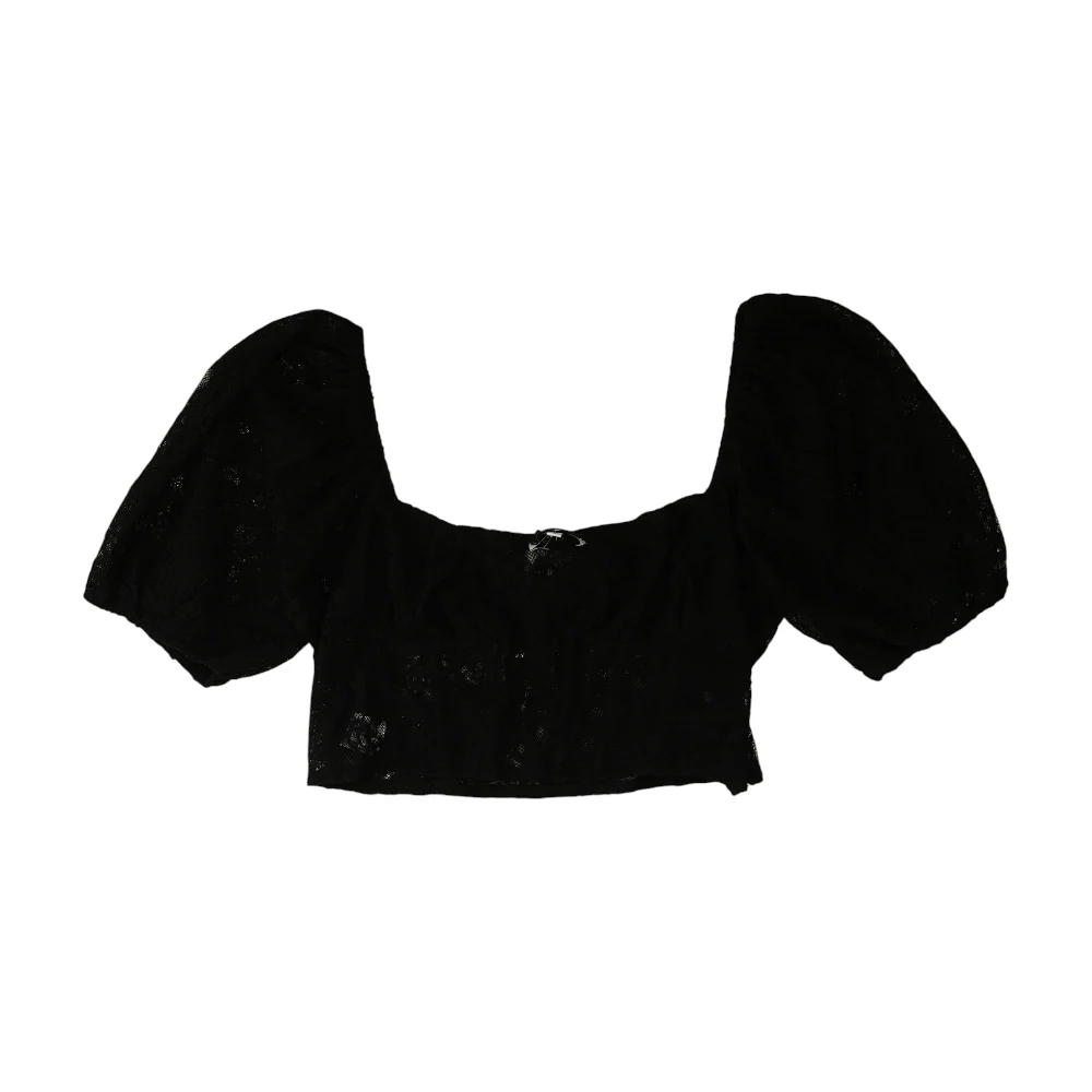 Black Cropped Blouse