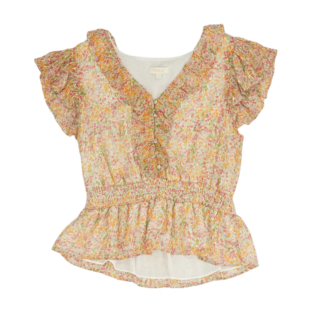 Beige Floral Blouse
