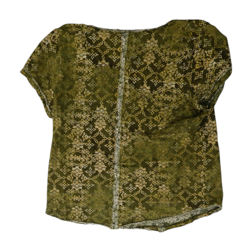 Green Print Blouse - Image 2