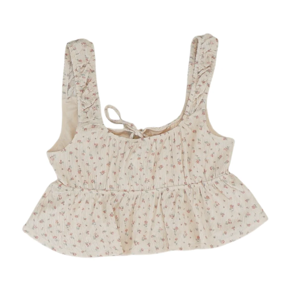 Pink Floral Cropped Blouse - Image 2