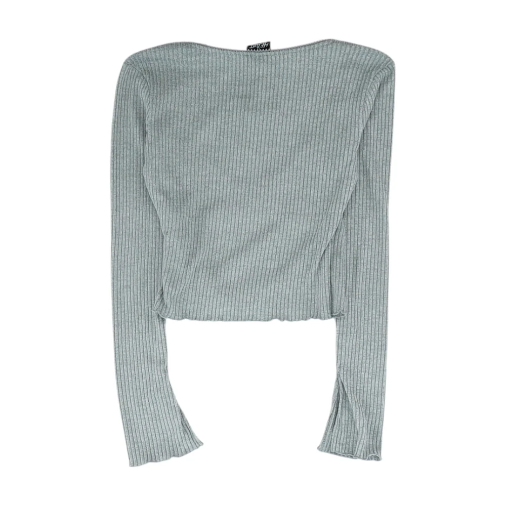 Gray Cropped Blouse - Image 2