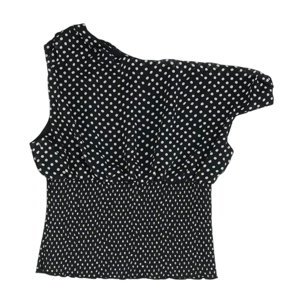 Black Polka Dot Blouse - Image 2