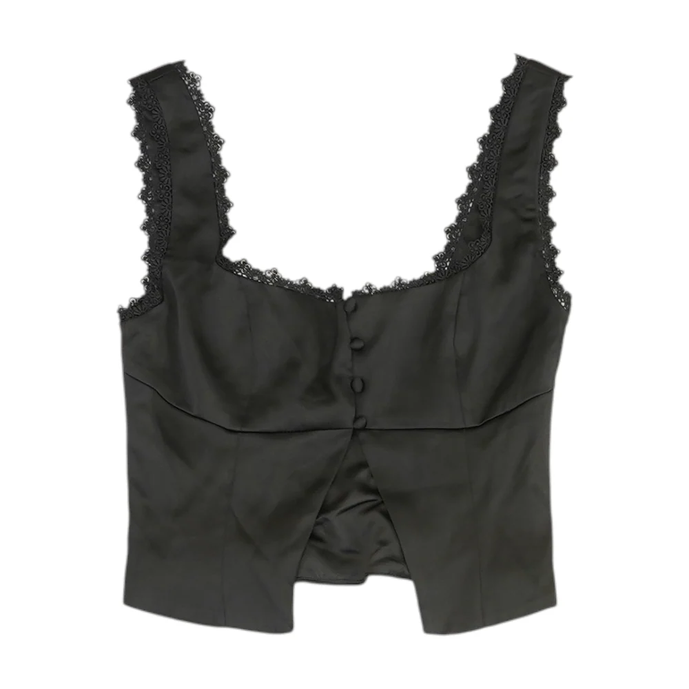 Black Cropped Blouse