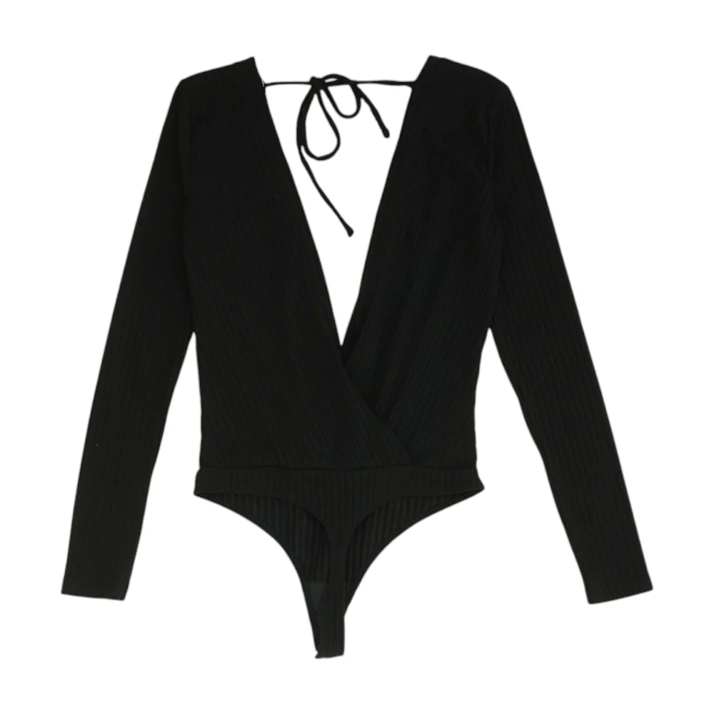 Black Bodysuit Blouse - Image 2