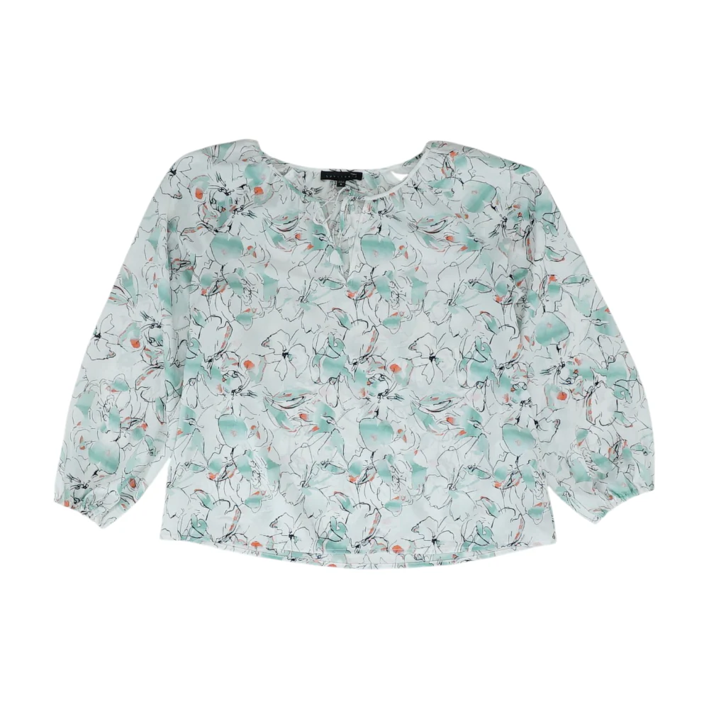 White Floral Blouse