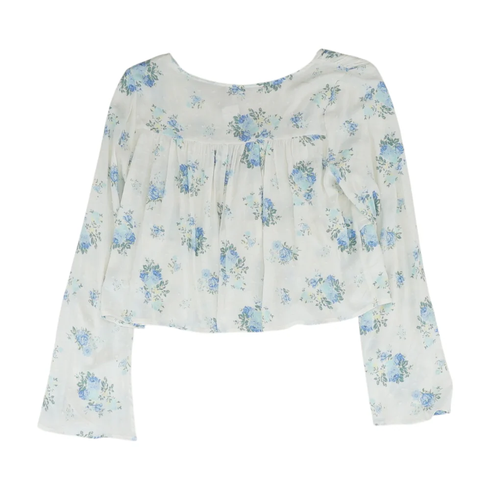 White Floral Blouse - Image 2