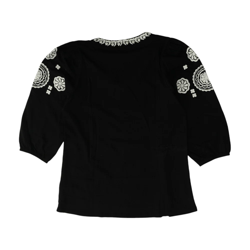 Black Floral Blouse - Image 2