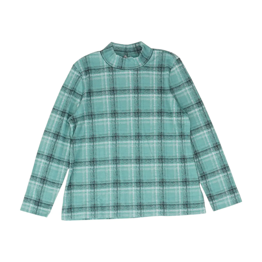 Green Plaid Blouse
