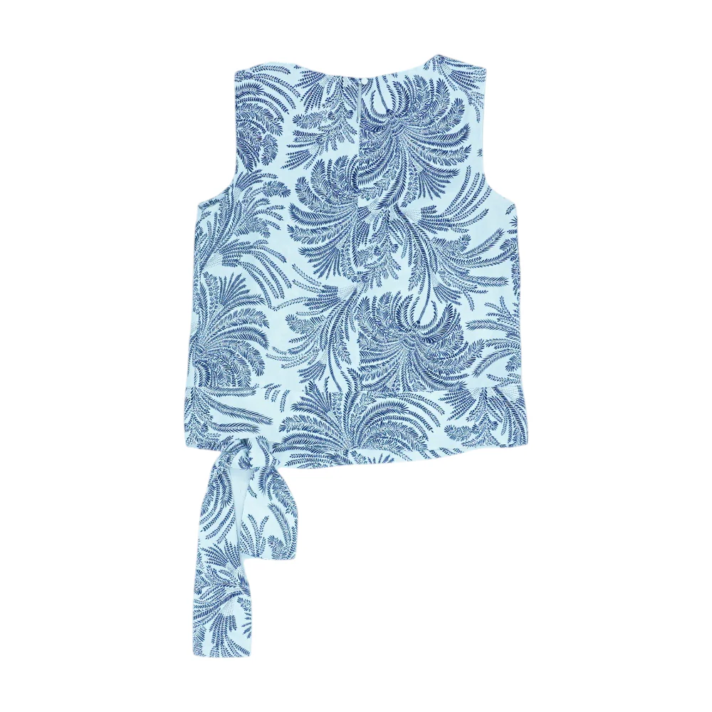 Navy Print Blouse - Image 2