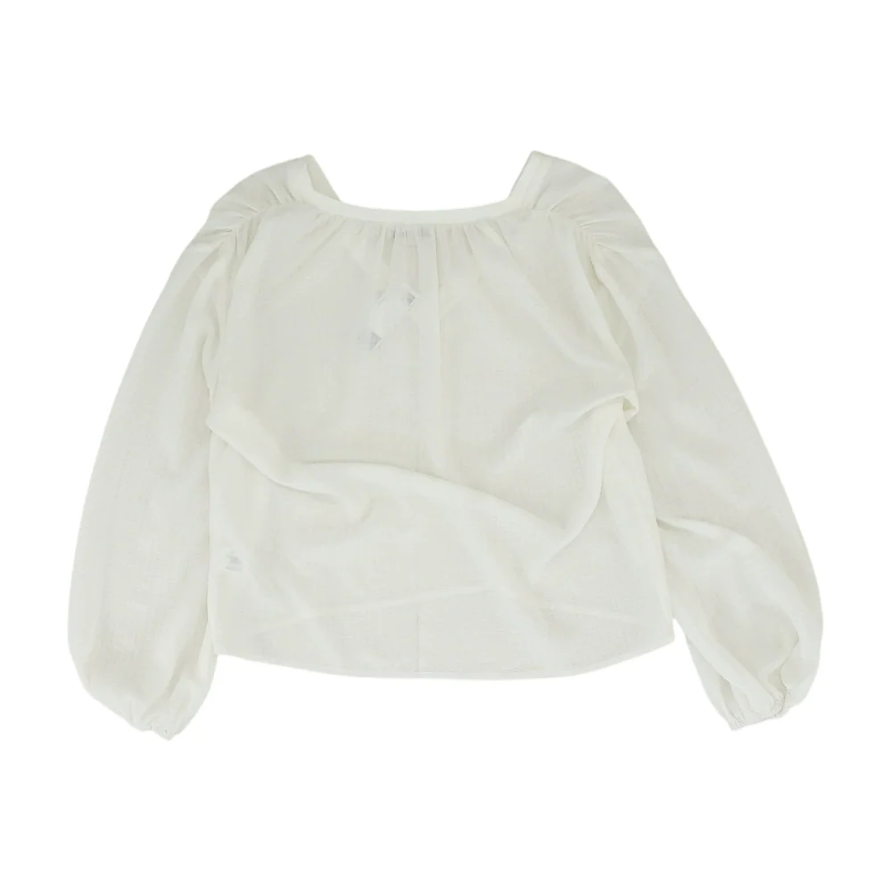 White Cropped Blouse - Image 2