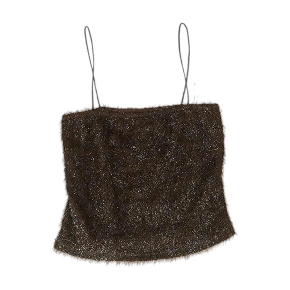 Brown Cropped Blouse