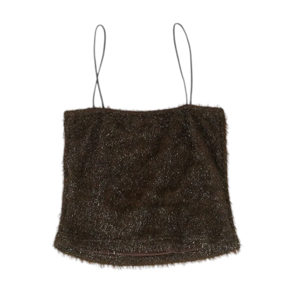 Brown Cropped Blouse - Image 2
