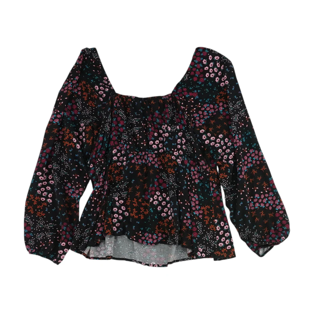 Black Floral Blouse - Image 2