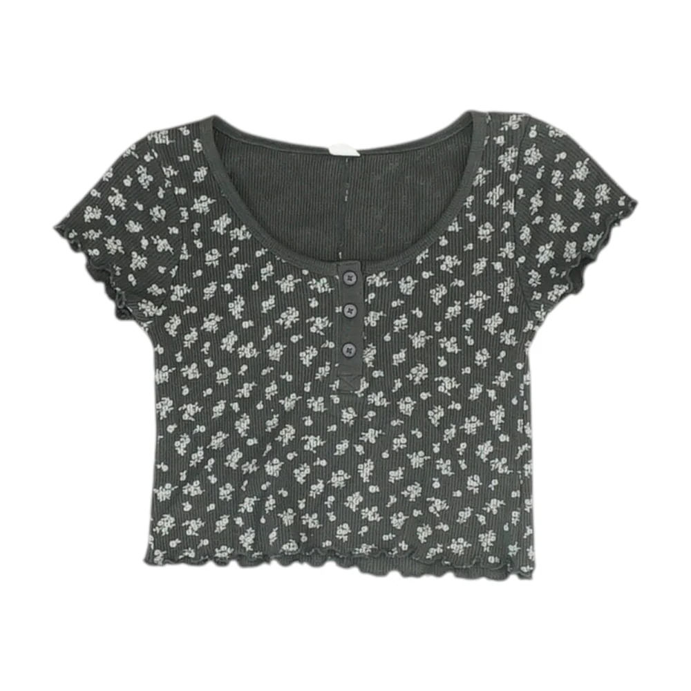 Black Floral Blouse