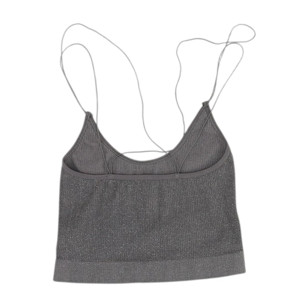 Gray Cropped Blouse - Image 2