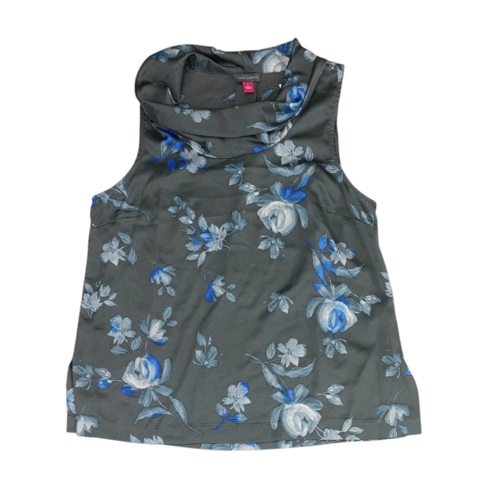 Gray Floral Blouse