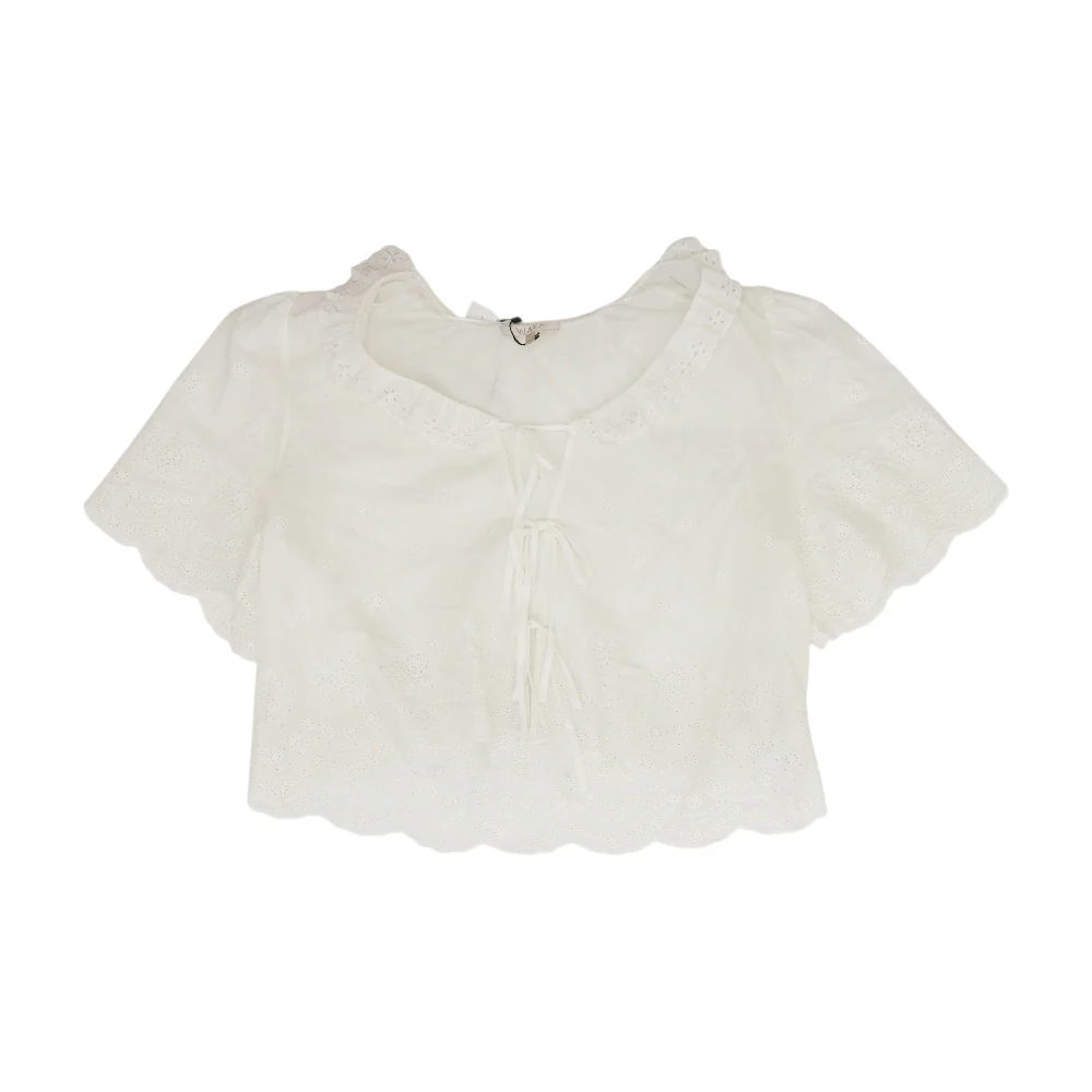 White Floral Blouse