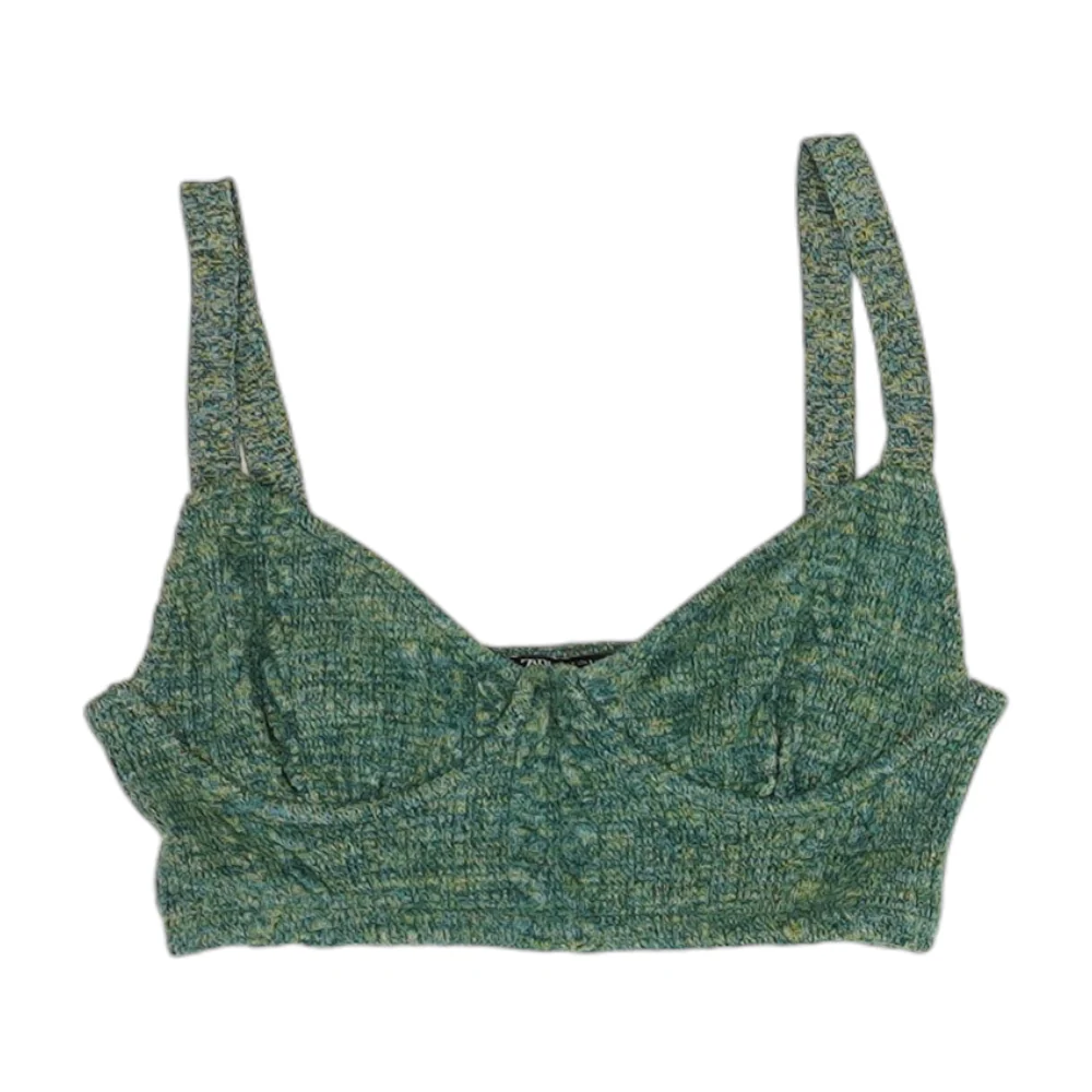 Green Cropped Blouse