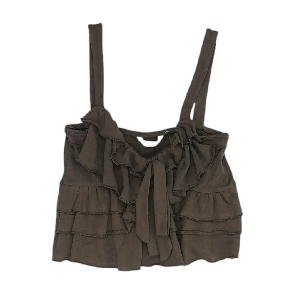Brown Cropped Blouse