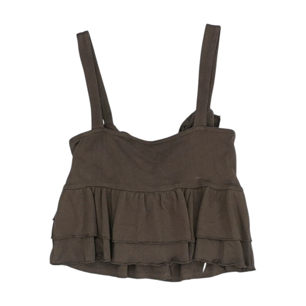 Brown Cropped Blouse - Image 2