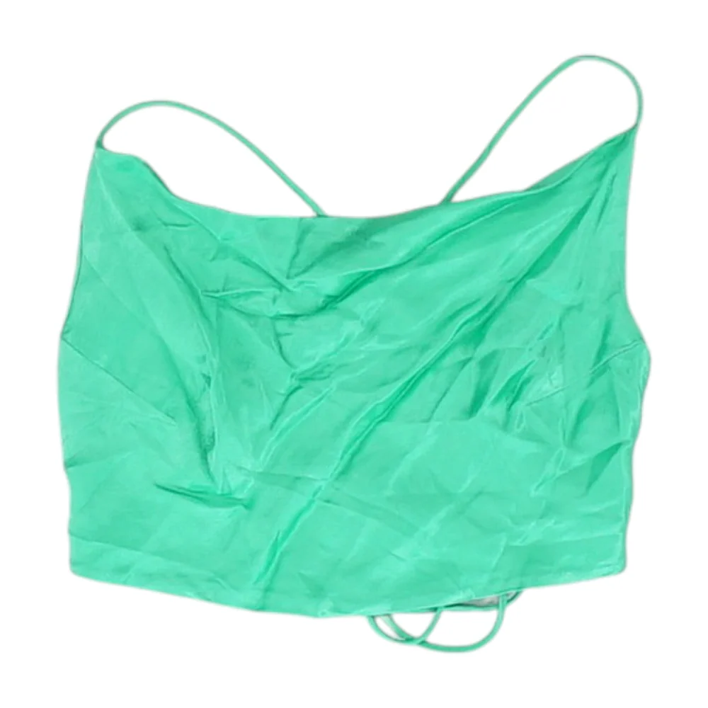 Green Cropped Blouse