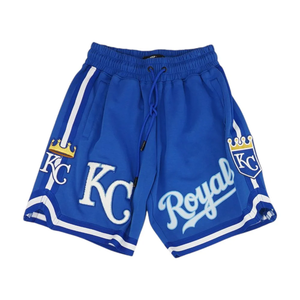 Blue Embroidery Detail Active Shorts - Image 2