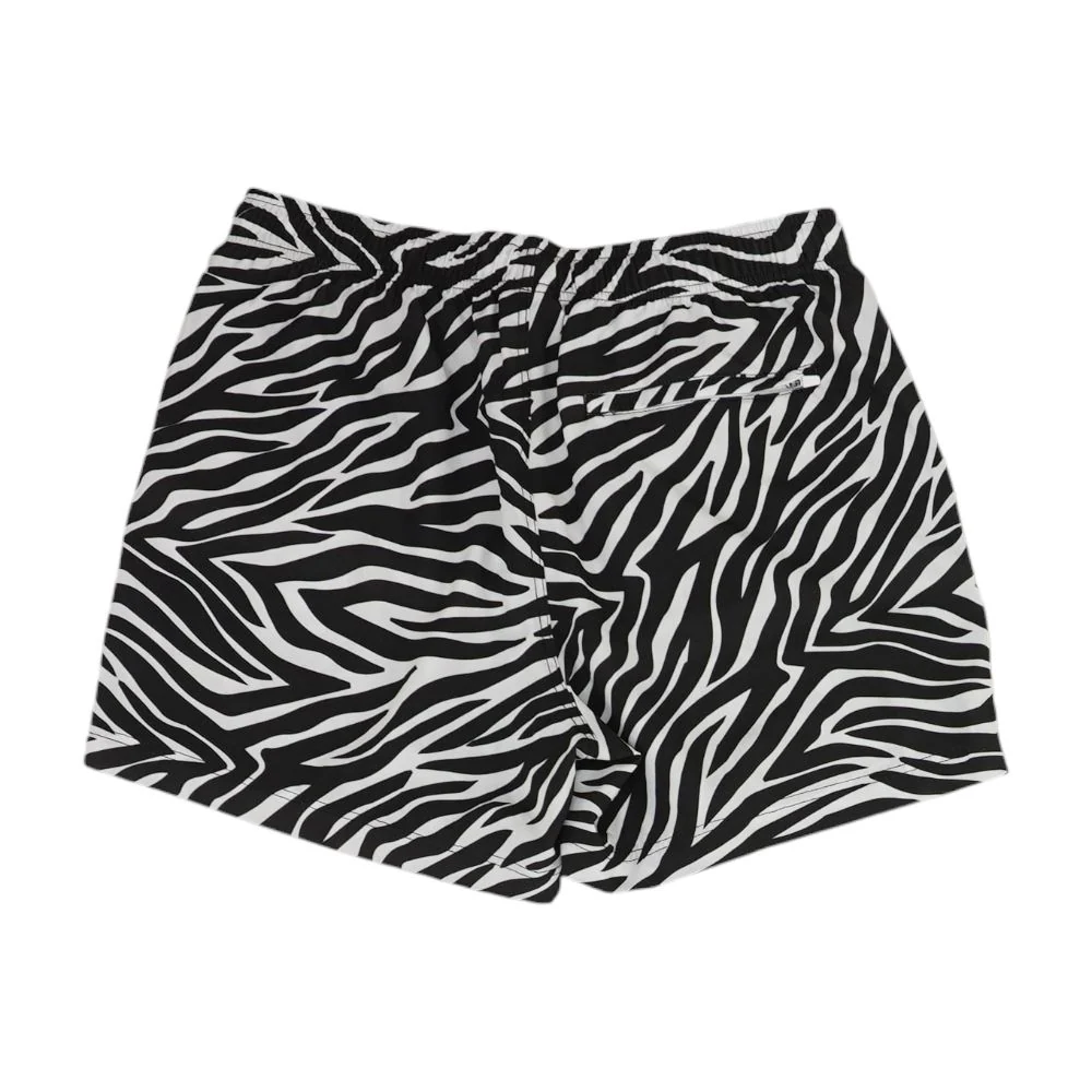 Blue Embroidery Detail Active Shorts - Image 3