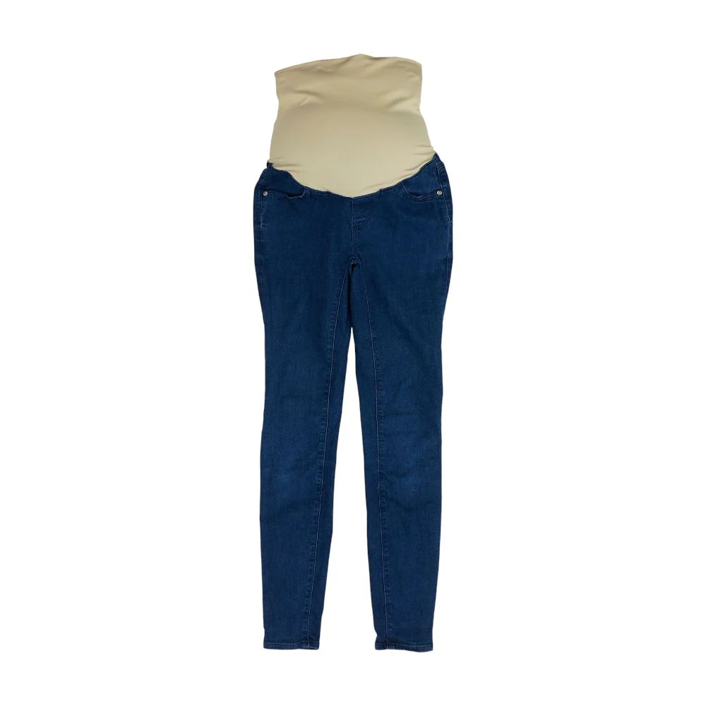 Blue Maternity High Rise Skinny Leg Jeans