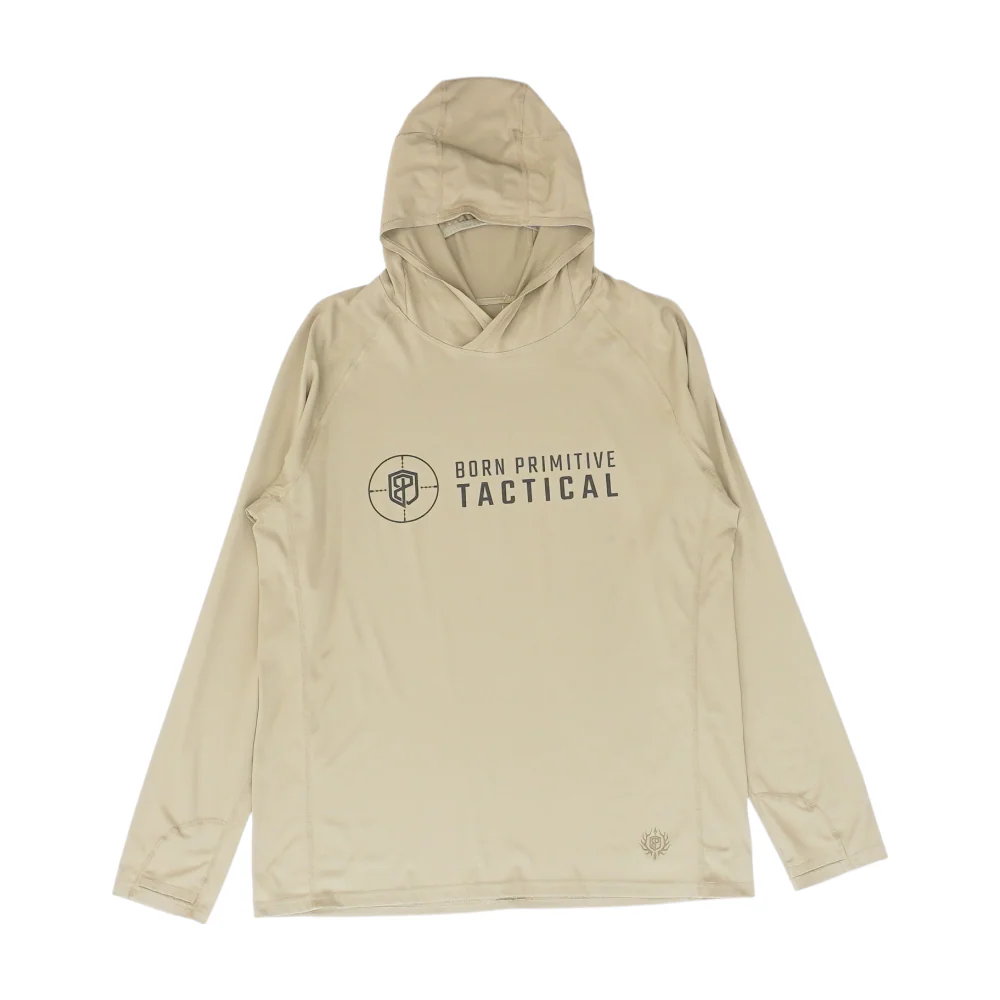 Khaki Solid Hoodie Pullover