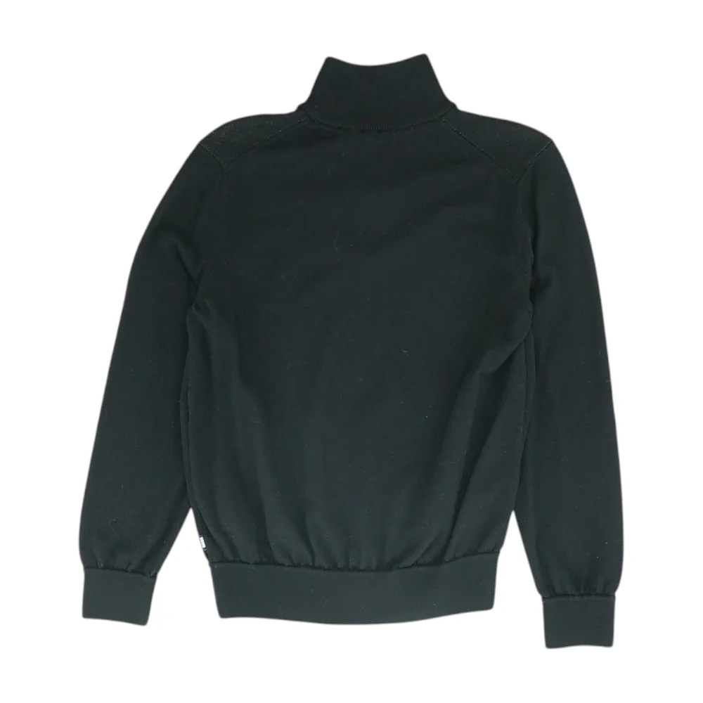 Black Solid 1/4 Zip Sweater - Image 2