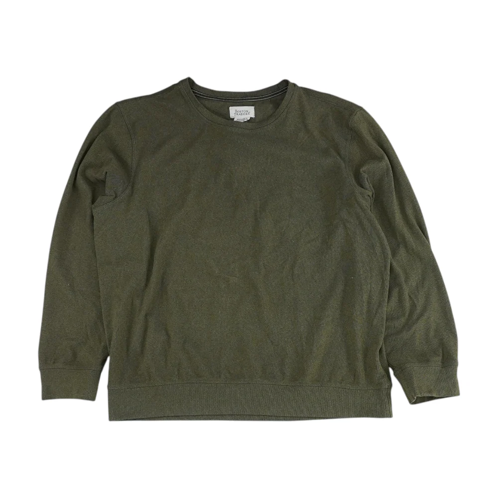 Green Solid Sweatshirt Pullover