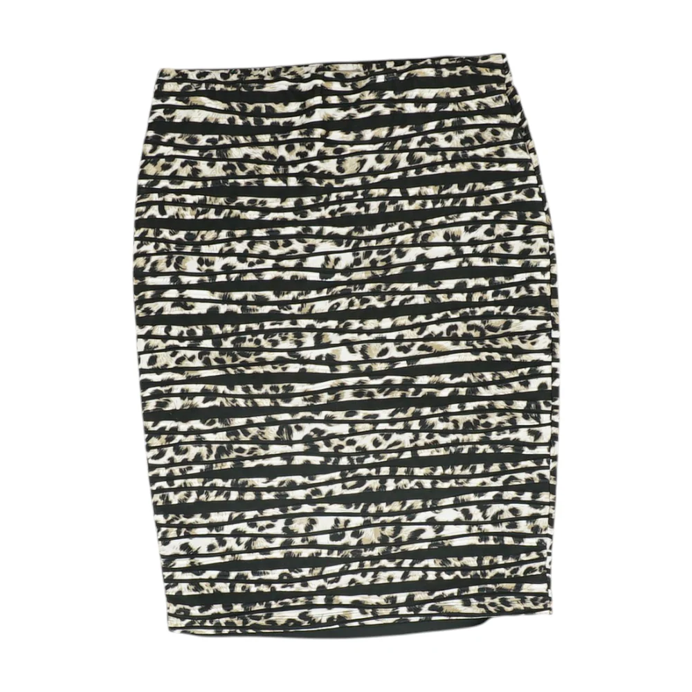 Black Abstract Midi Skirt - Image 2