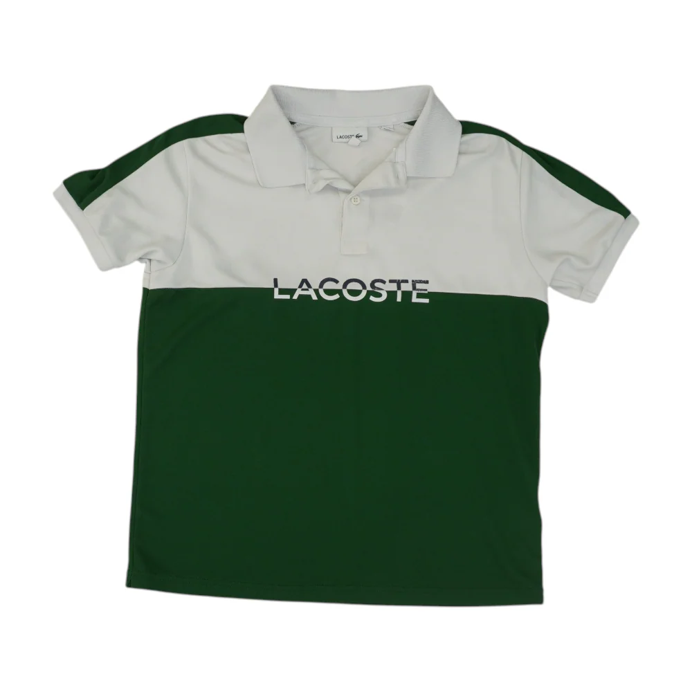 Green Color Block Short Sleeve Polo