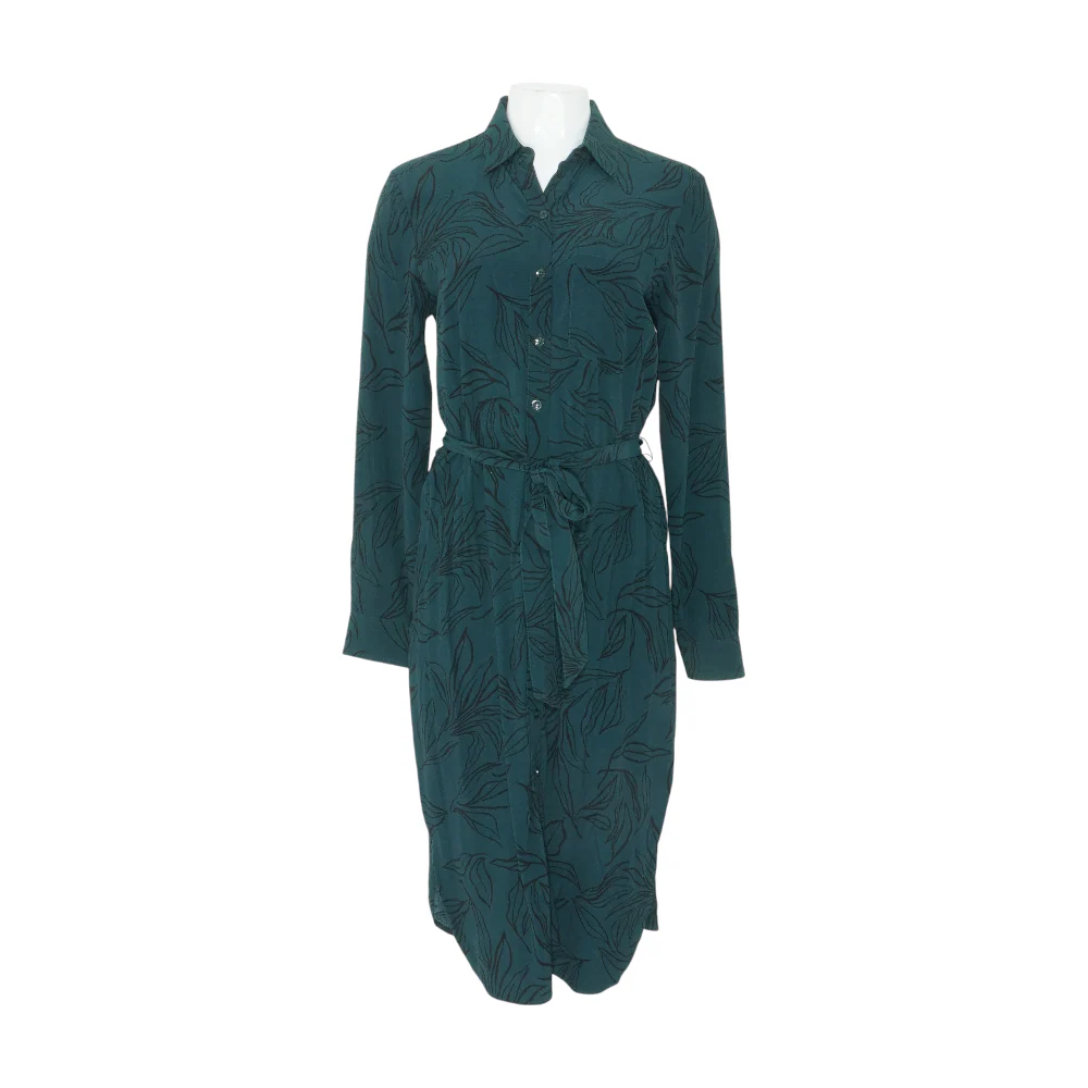 Green Print Midi Dress