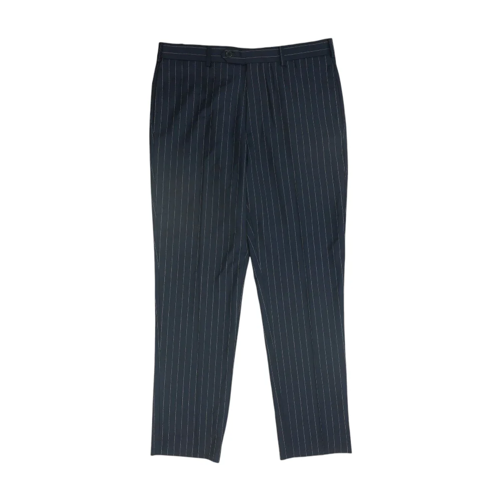 Navy Striped Regular Pants