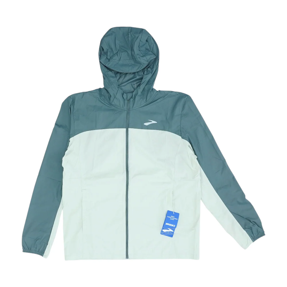 Gray Color Block Rain Jacket